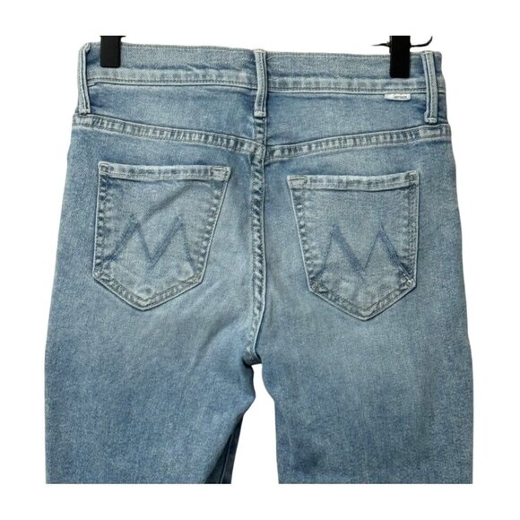 Mother The Insider Crop Step Chew Jeans in Drinking By The Pool Women's Size 25 - Picture 5 of 13